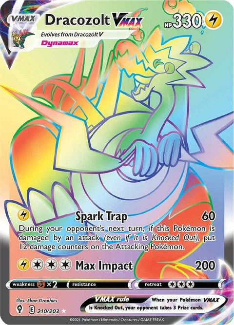 Dracozolt Vmax (210) - Evolving Skies