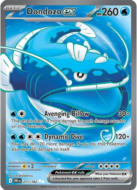 Dondozo Ex (211) - Destined Rivals
