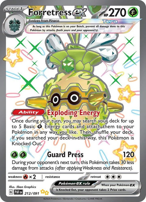 Forretress Ex (212) - Paldean Fates