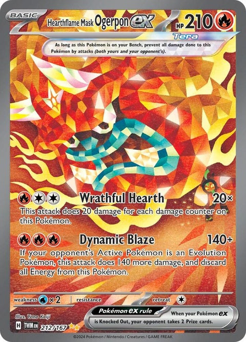 Hearthflame Mask Ogerpon Ex (212) - Twilight Masquerade