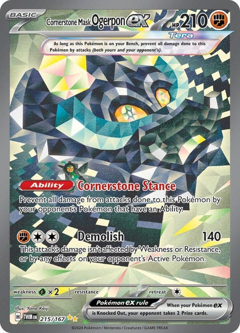 Cornerstone Mask Ogerpon Ex (215) - Twilight Masquerade
