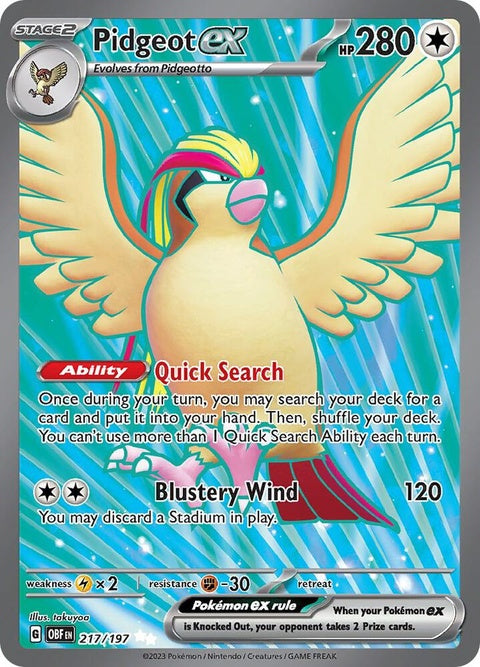 Pidgeot Ex (217) - Obsidian Flames