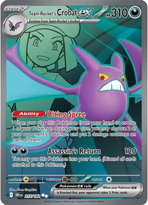 Team Rocket's Crobat Ex (217) - Destined Rivals