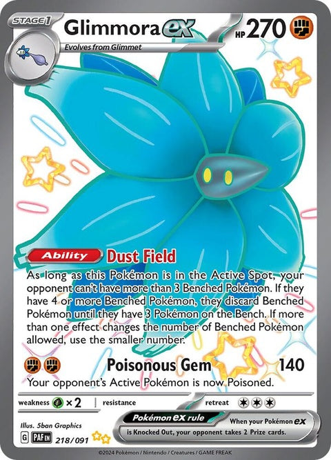 Glimmora Ex (218) - Paldean Fates