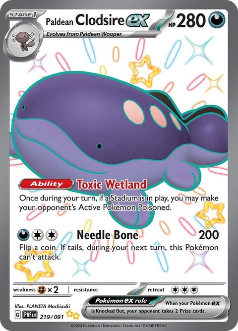 Paldean Clodsire Ex (219) - Paldean Fates