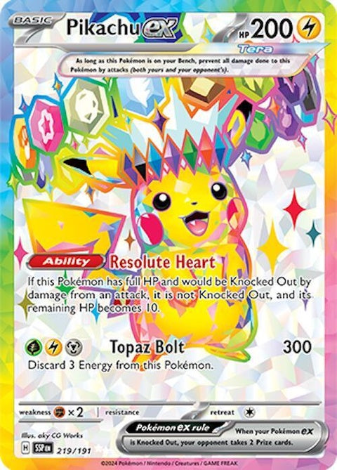 Pikachu Ex (219) - Surging Sparks