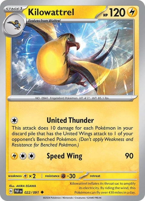 Kilowattrel (22) - Paldean Fates