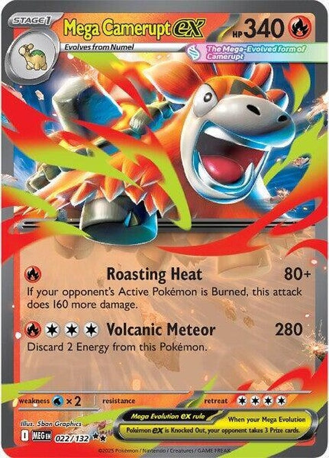 Mega Camerupt Ex (22) - Mega Evolution