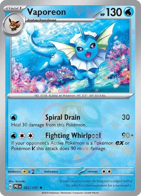 Vaporeon (22) - Prismatic Evolutions