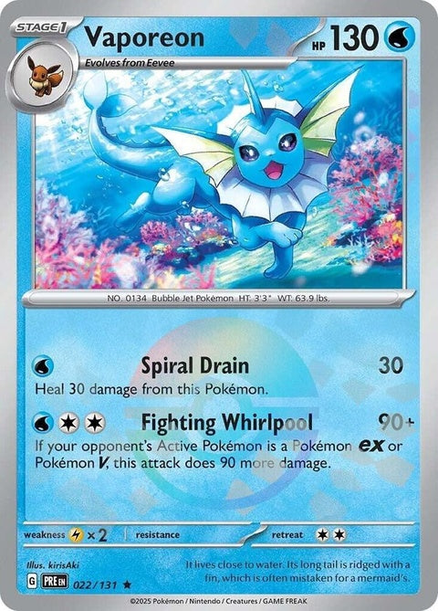Vaporeon (22) - Prismatic Evolutions
