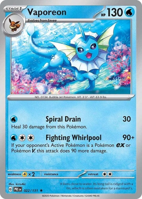 Vaporeon (22) - Prismatic Evolutions