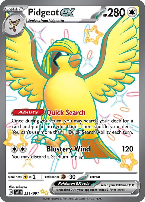 Pidgeot Ex (221) - Paldean Fates
