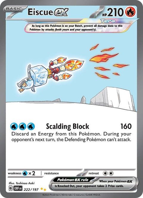 Eiscue Ex (222) - Obsidian Flames