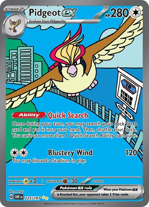 Pidgeot Ex (225) - Obsidian Flames