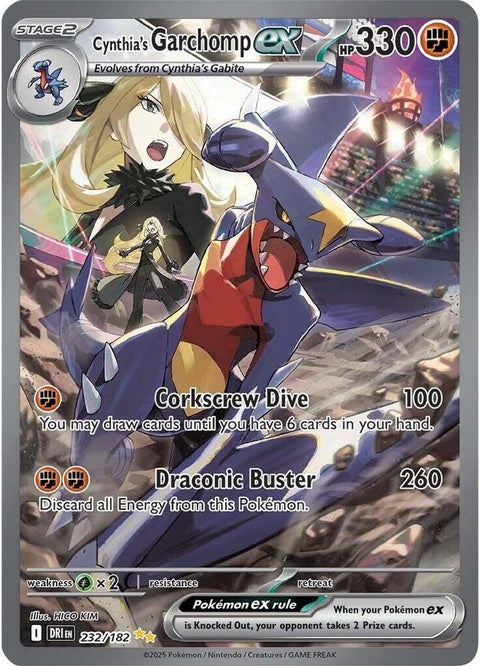 Cynthia's Garchomp Ex (232) - Destined Rivals