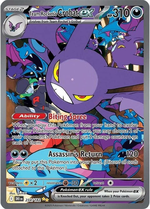 Team Rocket's Crobat Ex (234) - Destined Rivals