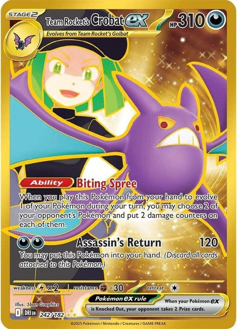 Team Rocket's Crobat Ex (242) - Destined Rivals