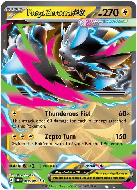 Mega Zeraora Ex (27) - ME05: Pitch Black