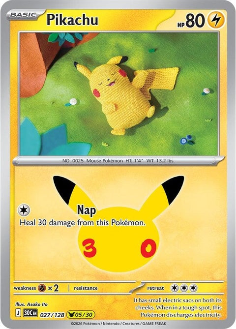 Pikachu (27) - ME: 30th Celebration
