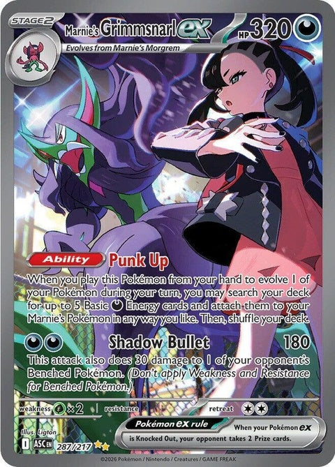 Marnie's Grimmsnarl Ex (287) - ME: Ascended Heroes