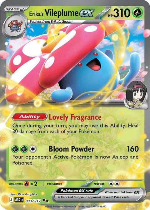 Erika's Vileplume Ex (3) - ME: Ascended Heroes