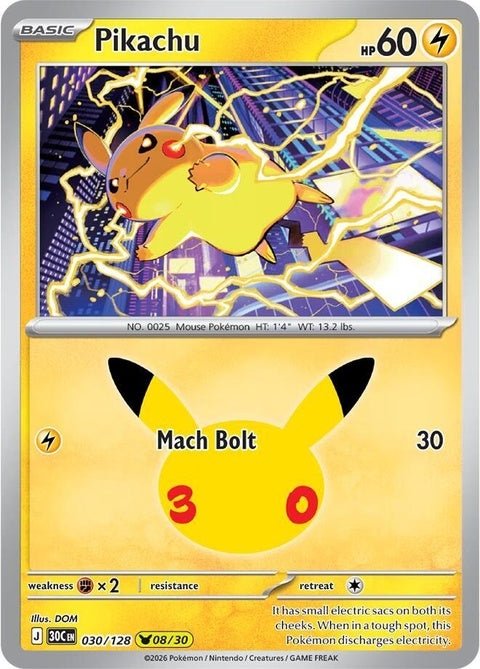 Pikachu (30) - ME: 30th Celebration