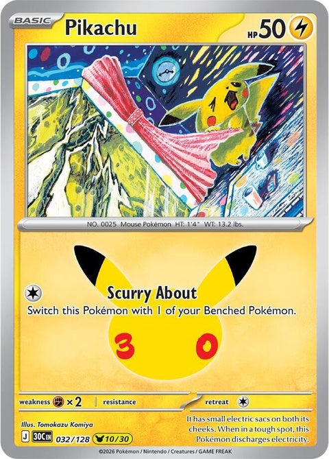 Pikachu (32) - ME: 30th Celebration