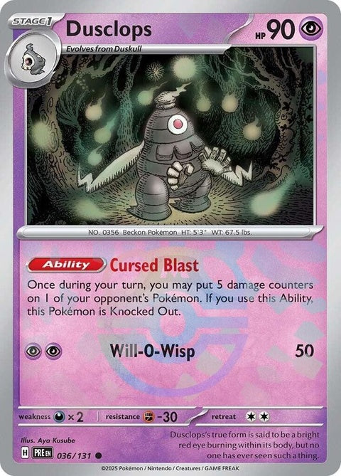 Dusclops (36) - Prismatic Evolutions
