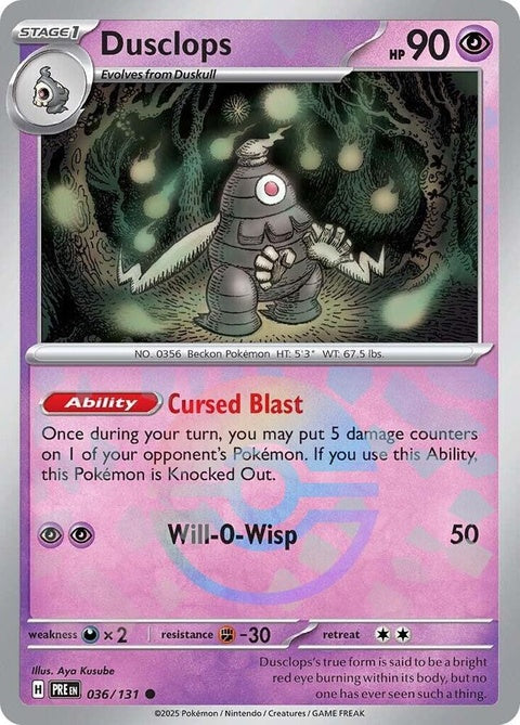 Dusclops (36) - Prismatic Evolutions
