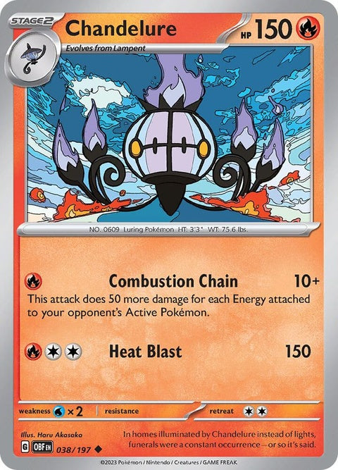 Chandelure (38) - Obsidian Flames