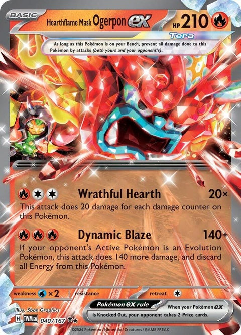 Hearthflame Mask Ogerpon Ex (40) - Twilight Masquerade