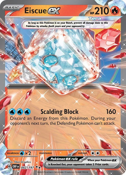 Eiscue Ex (42) - Obsidian Flames