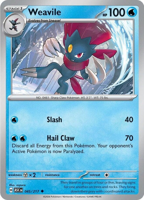 Weavile (45) - ME: Ascended Heroes