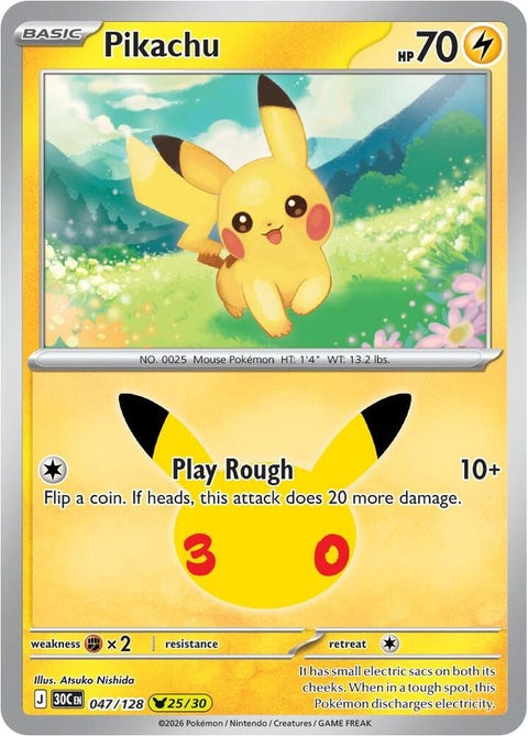 Pikachu (47) - ME: 30th Celebration
