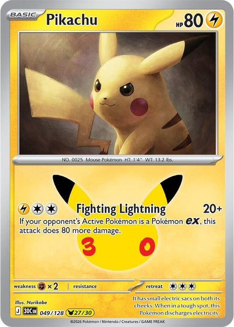 Pikachu (49) - ME: 30th Celebration