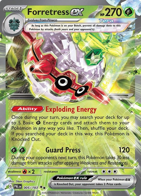 Forretress Ex (5) - Paldea Evolved