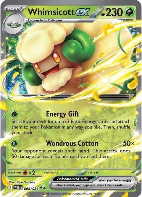 Whimsicott Ex (5) - White Flare