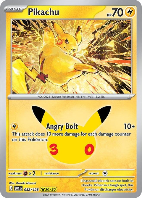 Pikachu (52) - ME: 30th Celebration