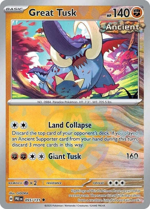 Great Tusk (55) - Prismatic Evolutions