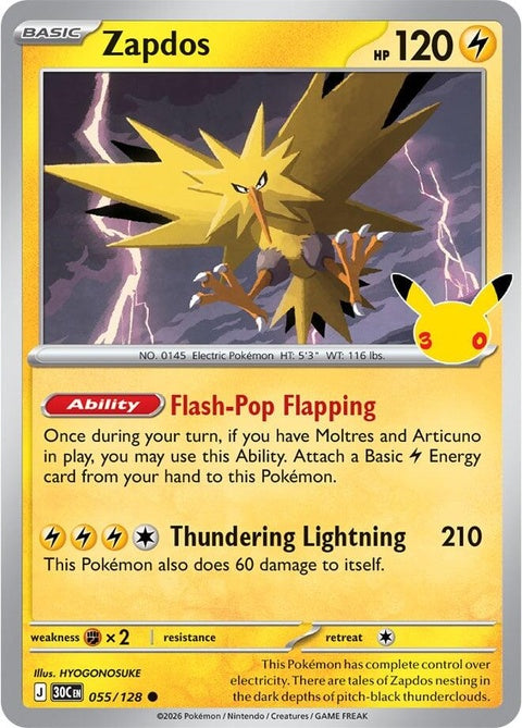 Zapdos (55) - ME: 30th Celebration