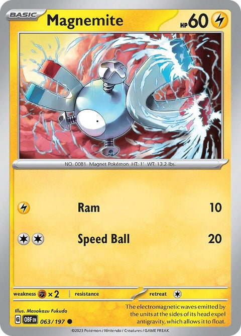 Magnemite (63) - Obsidian Flames