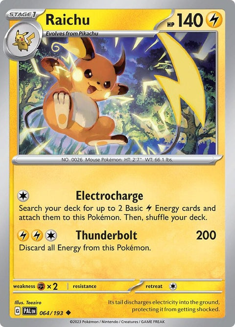 Raichu (64) - Paldea Evolved