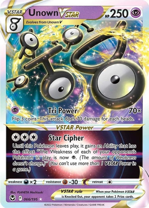 Unown Vstar (66) - Silver Tempest