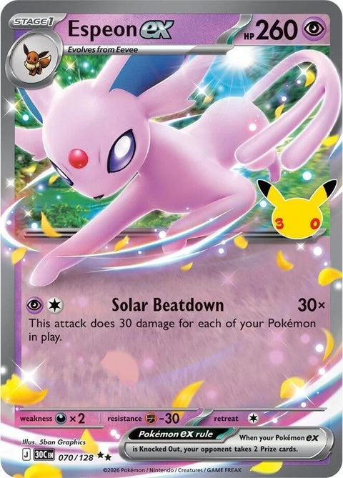 Espeon Ex (70) - ME: 30th Celebration