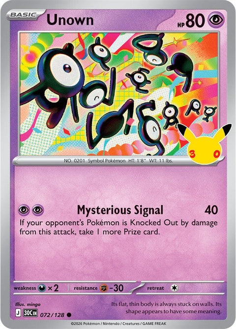 Unown (72) - ME: 30th Celebration