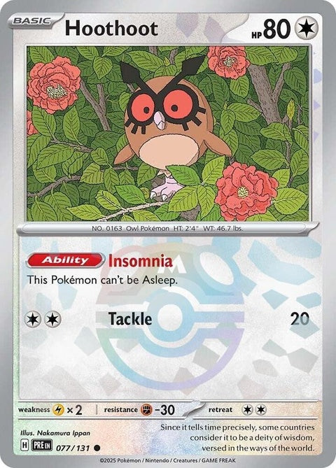 Hoothoot (77) - Prismatic Evolutions