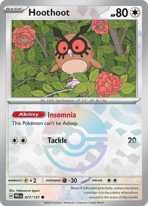 Hoothoot (77) - Prismatic Evolutions