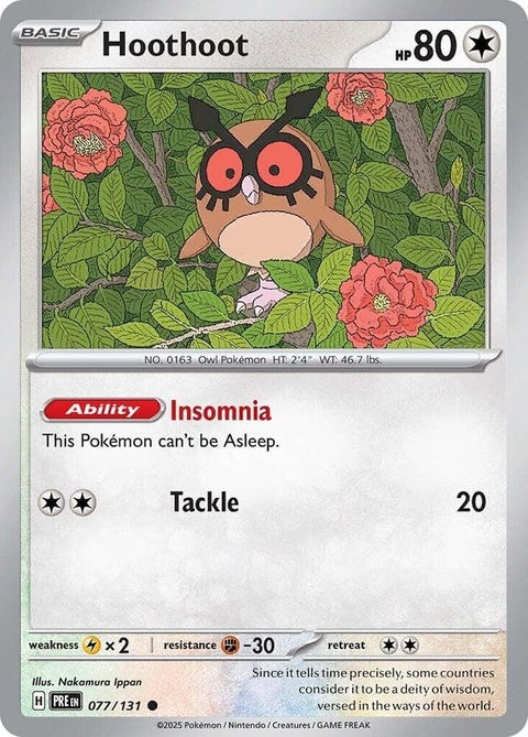 Hoothoot (77) - Prismatic Evolutions