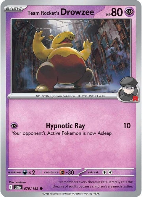 Team Rocket's Drowzee (79) - Destined Rivals