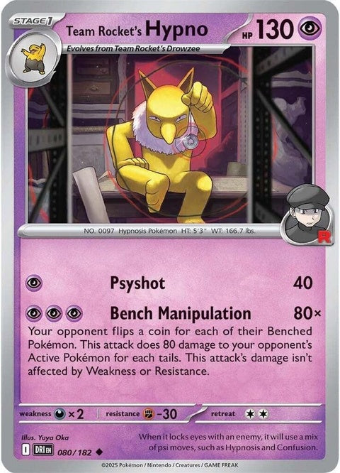 Team Rocket's Hypno (80) - Destined Rivals